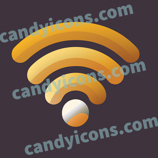 A stylized wifi symbol  app icon - ai app icon generator - phone app icon - app icon aesthetic