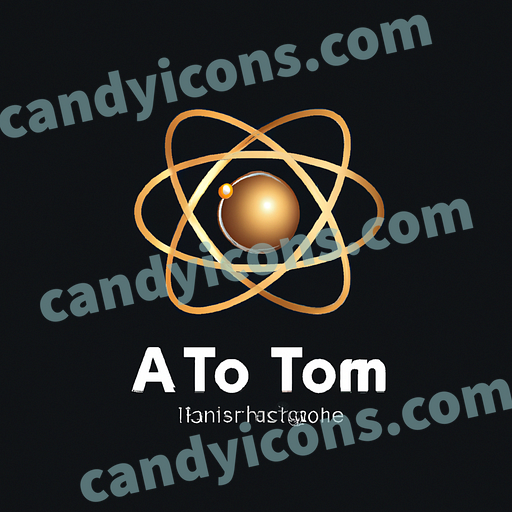 A stylized atom symbol with orbiting electrons  app icon - ai app icon generator - phone app icon - app icon aesthetic