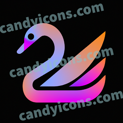 A serene and majestic swan  app icon - ai app icon generator - phone app icon - app icon aesthetic