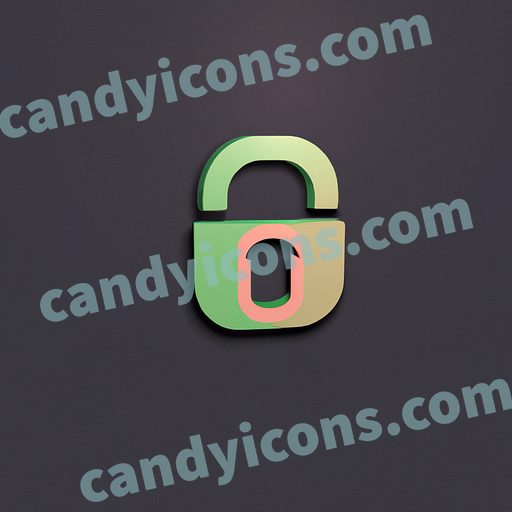A stylized padlock  app icon - ai app icon generator - phone app icon - app icon aesthetic