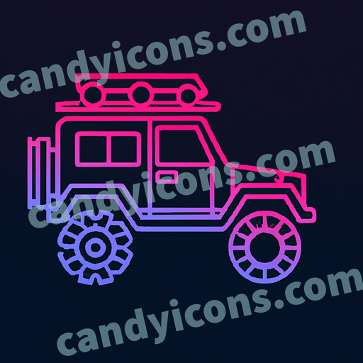 A rugged and powerful off-road vehicle  app icon - ai app icon generator - phone app icon - app icon aesthetic