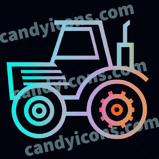 A sturdy, dependable tractor  app icon - ai app icon generator - phone app icon - app icon aesthetic