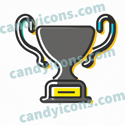 A stylized trophy cup with handles  app icon - ai app icon generator - phone app icon - app icon aesthetic