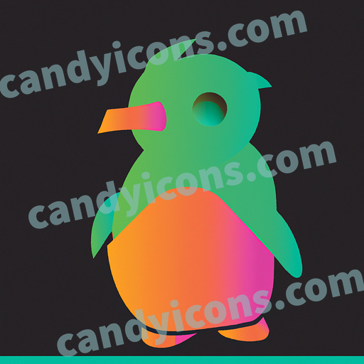 A cute, cartoon-style penguin  app icon - ai app icon generator - phone app icon - app icon aesthetic