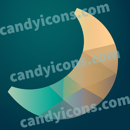a sleep crescent moon app icon - ai app icon generator - phone app icon - app icon aesthetic