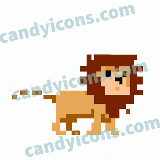 A powerful and fearsome lion on the prowl  app icon - ai app icon generator - phone app icon - app icon aesthetic