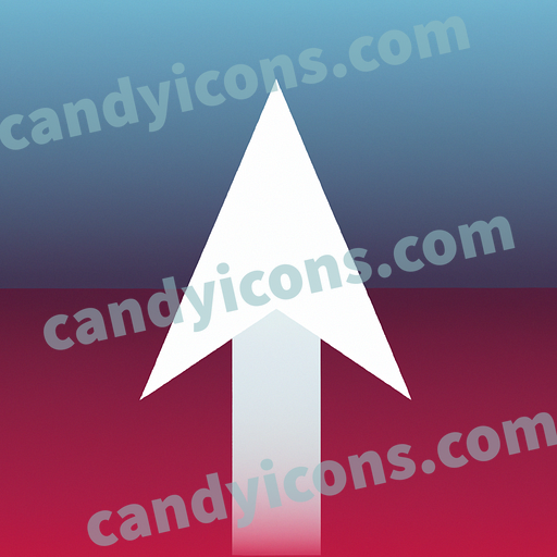 A stylized arrow pointing forward  app icon - ai app icon generator - phone app icon - app icon aesthetic