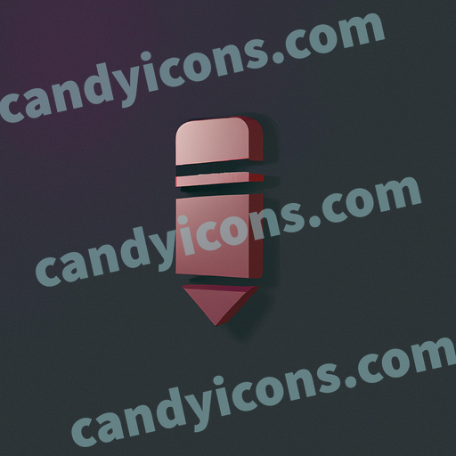 A stylized pencil with an eraser  app icon - ai app icon generator - phone app icon - app icon aesthetic