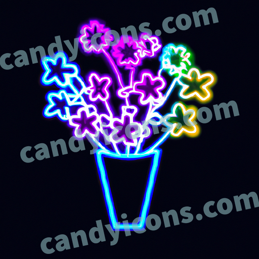A vibrant and colorful bouquet of wildflowers  app icon - ai app icon generator - phone app icon - app icon aesthetic