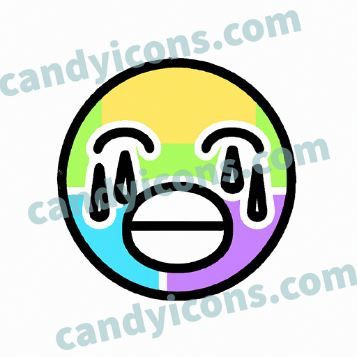 A face with tears of joy, laughing and crying  app icon - ai app icon generator - phone app icon - app icon aesthetic