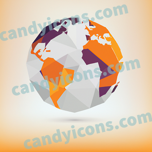 A stylized planet Earth with continents  app icon - ai app icon generator - phone app icon - app icon aesthetic