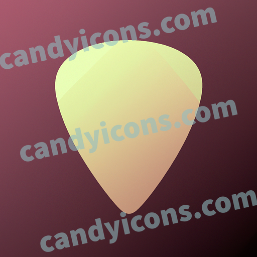 A stylized guitar pick  app icon - ai app icon generator - phone app icon - app icon aesthetic