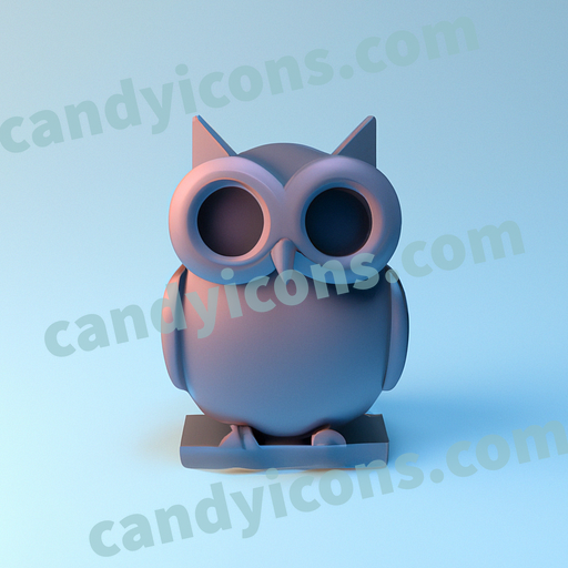 A curious, wide-eyed owl in profile  app icon - ai app icon generator - phone app icon - app icon aesthetic