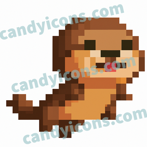 A goofy and playful otter  app icon - ai app icon generator - phone app icon - app icon aesthetic