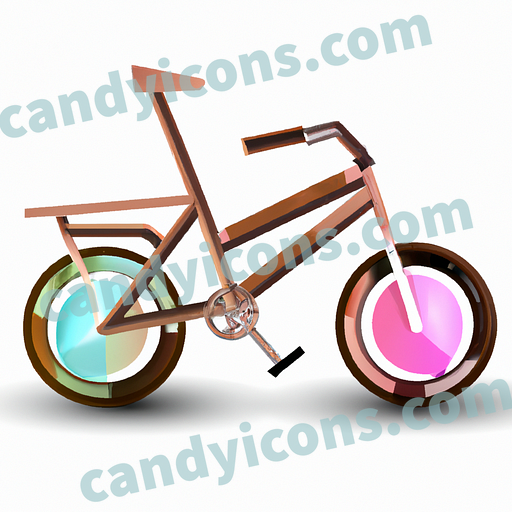 A fun, cartoon-style bicycle  app icon - ai app icon generator - phone app icon - app icon aesthetic