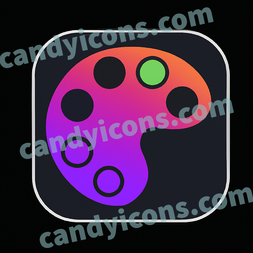 A minimalist paint palette app icon - ai app icon generator - phone app icon - app icon aesthetic