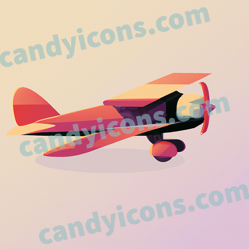 A fun, cartoon-style airplane  app icon - ai app icon generator - phone app icon - app icon aesthetic