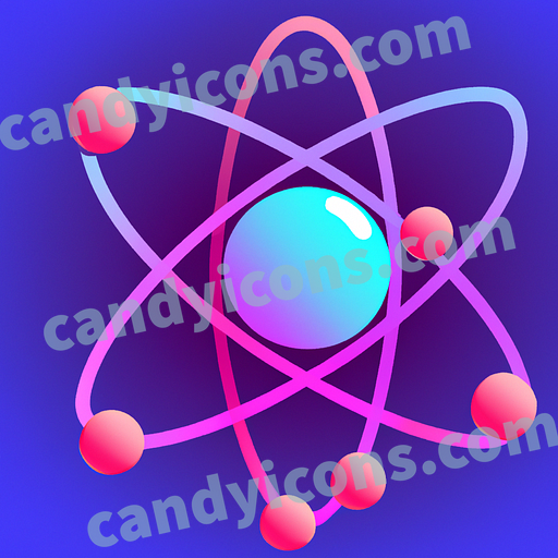 A stylized atom symbol with orbiting electrons  app icon - ai app icon generator - phone app icon - app icon aesthetic