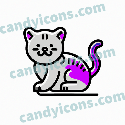 A fluffy, playful kitten  app icon - ai app icon generator - phone app icon - app icon aesthetic