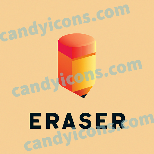 A minimalist pencil eraser  app icon - ai app icon generator - phone app icon - app icon aesthetic