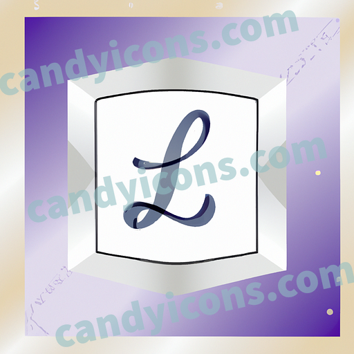 A whimsical, script letter L  app icon - ai app icon generator - phone app icon - app icon aesthetic