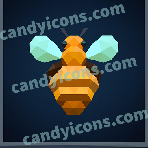 A cute, cartoon-style bee app icon - ai app icon generator - phone app icon - app icon aesthetic