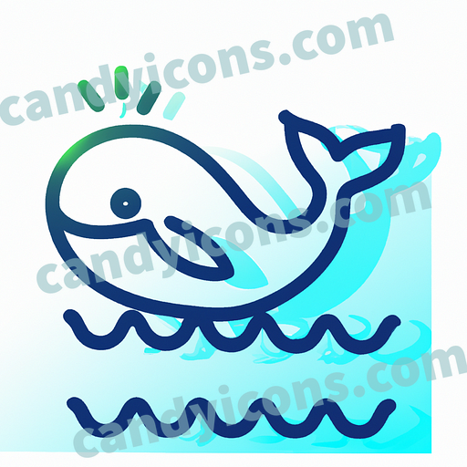 a dolphin jumping out of water app icon - ai app icon generator - phone app icon - app icon aesthetic