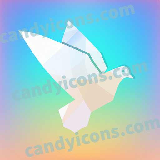 a flying dove app icon - ai app icon generator - phone app icon - app icon aesthetic