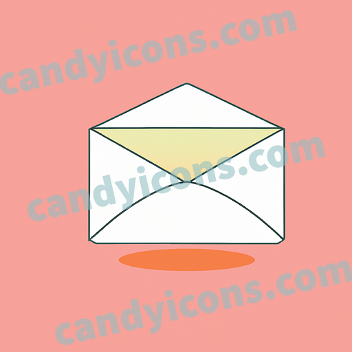 A minimalist envelope with letter inside  app icon - ai app icon generator - phone app icon - app icon aesthetic