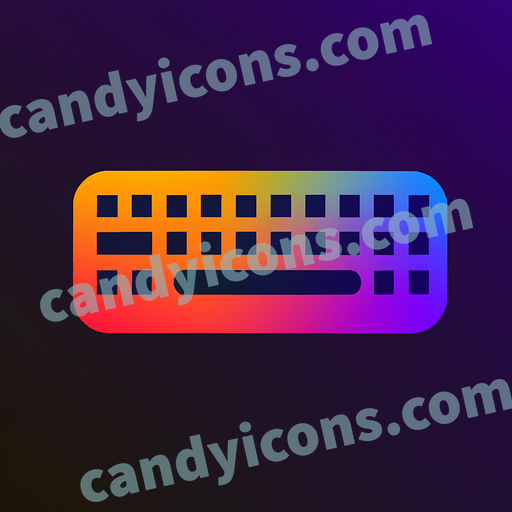 A sleek, minimalist keyboard  app icon - ai app icon generator - phone app icon - app icon aesthetic