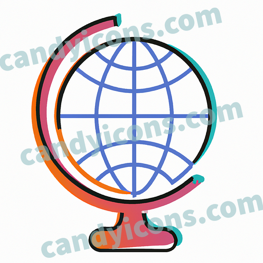 A minimalist globe with continents  app icon - ai app icon generator - phone app icon - app icon aesthetic