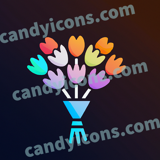 a flower bouquet app icon - ai app icon generator - phone app icon - app icon aesthetic