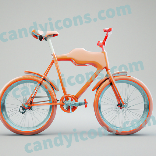 A vintage red bicycle with white tires  app icon - ai app icon generator - phone app icon - app icon aesthetic