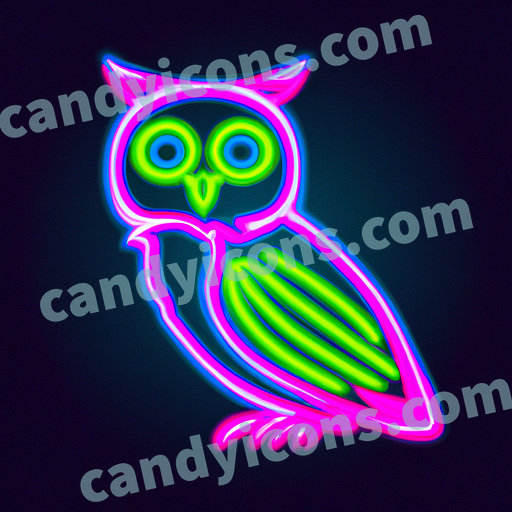 A curious, wide-eyed owl in profile  app icon - ai app icon generator - phone app icon - app icon aesthetic