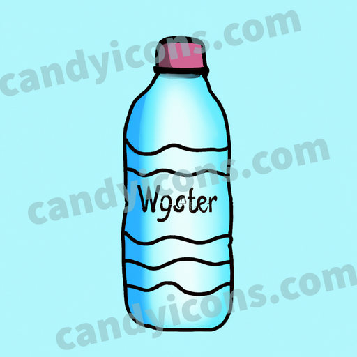 a water bottle app icon - ai app icon generator - phone app icon - app icon aesthetic