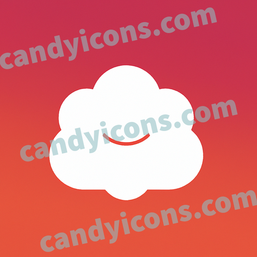 A soft, fluffy cloud  app icon - ai app icon generator - phone app icon - app icon aesthetic