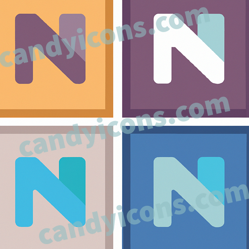 A simple, elegant letter N  app icon - ai app icon generator - phone app icon - app icon aesthetic