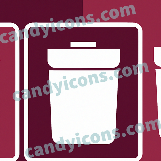 A minimalist trash can icon  app icon - ai app icon generator - phone app icon - app icon aesthetic