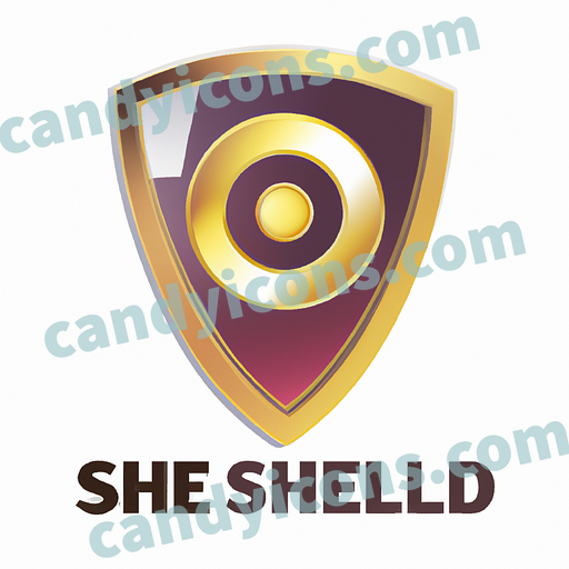 A stylized shield with emblem  app icon - ai app icon generator - phone app icon - app icon aesthetic