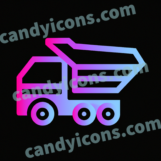 A solid, heavy-duty dump truck  app icon - ai app icon generator - phone app icon - app icon aesthetic