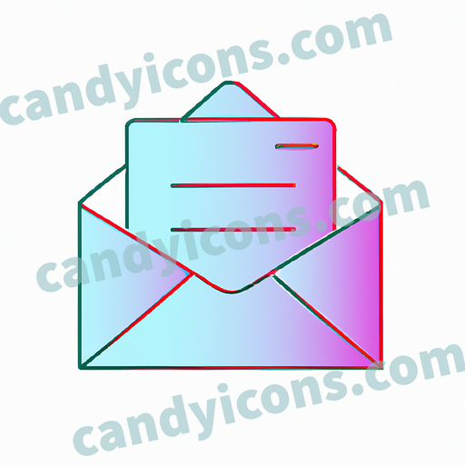 A minimalist envelope with letter inside  app icon - ai app icon generator - phone app icon - app icon aesthetic