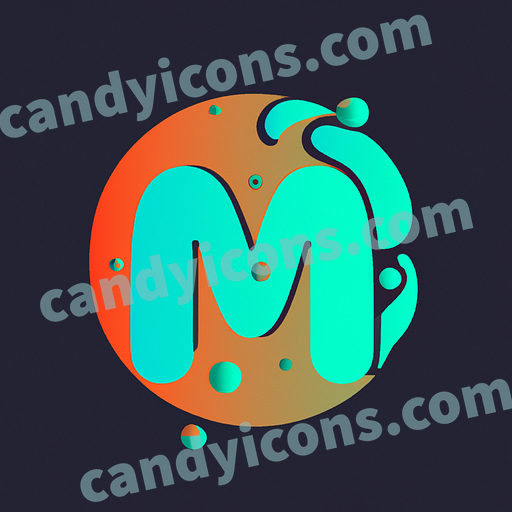 A bubbly and rounded letter M  app icon - ai app icon generator - phone app icon - app icon aesthetic