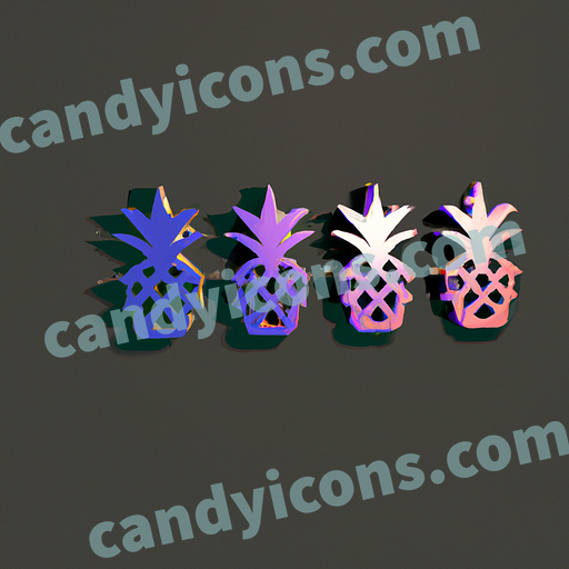 A row of spiky, pungent pineapples  app icon - ai app icon generator - phone app icon - app icon aesthetic