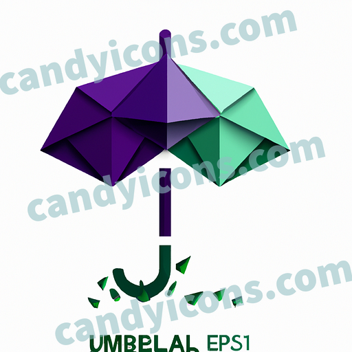 A minimalist umbrella icon  app icon - ai app icon generator - phone app icon - app icon aesthetic