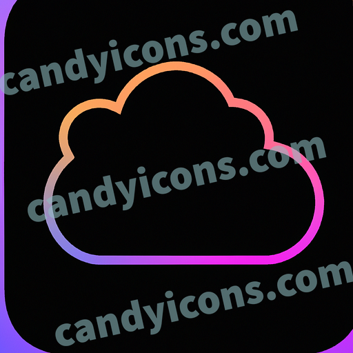 A soft, fluffy cloud  app icon - ai app icon generator - phone app icon - app icon aesthetic