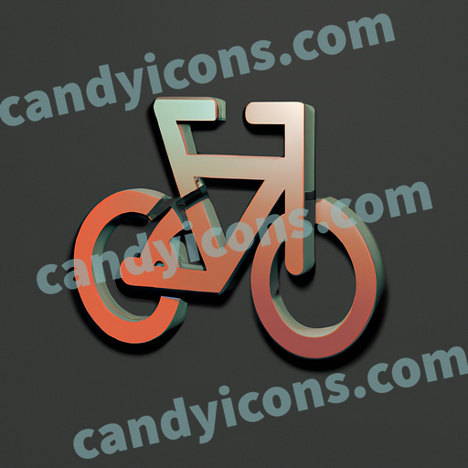 A bright, zippy city bike  app icon - ai app icon generator - phone app icon - app icon aesthetic