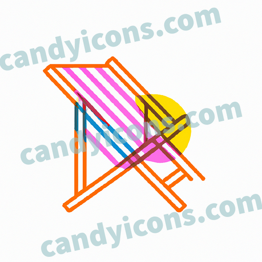 a beach chair app icon - ai app icon generator - phone app icon - app icon aesthetic