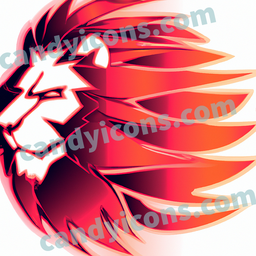 A majestic lion with flowing mane  app icon - ai app icon generator - phone app icon - app icon aesthetic