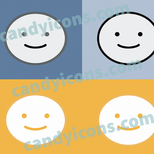 A smug, self-satisfied smiley face  app icon - ai app icon generator - phone app icon - app icon aesthetic