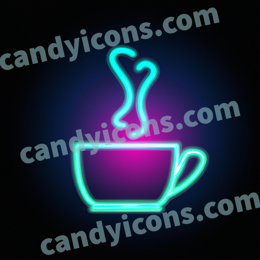 A minimalist coffee cup with steam rising  app icon - ai app icon generator - phone app icon - app icon aesthetic
